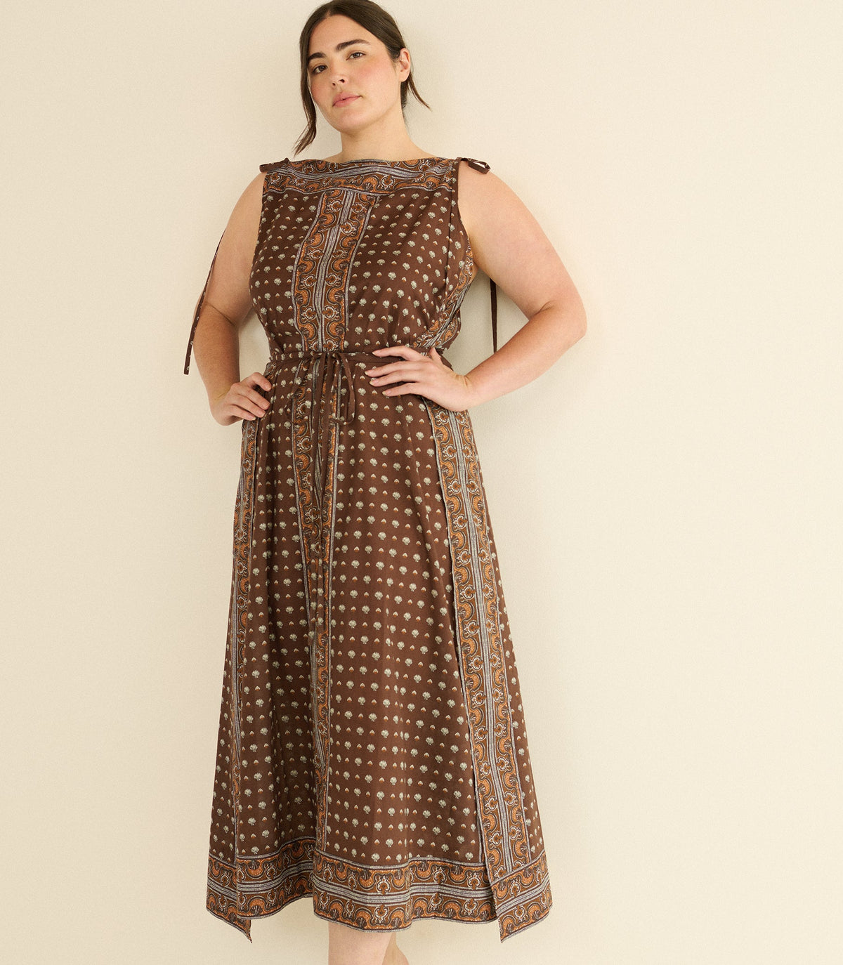 Amarante Dress in Terre Foulard de la Mer - view 5