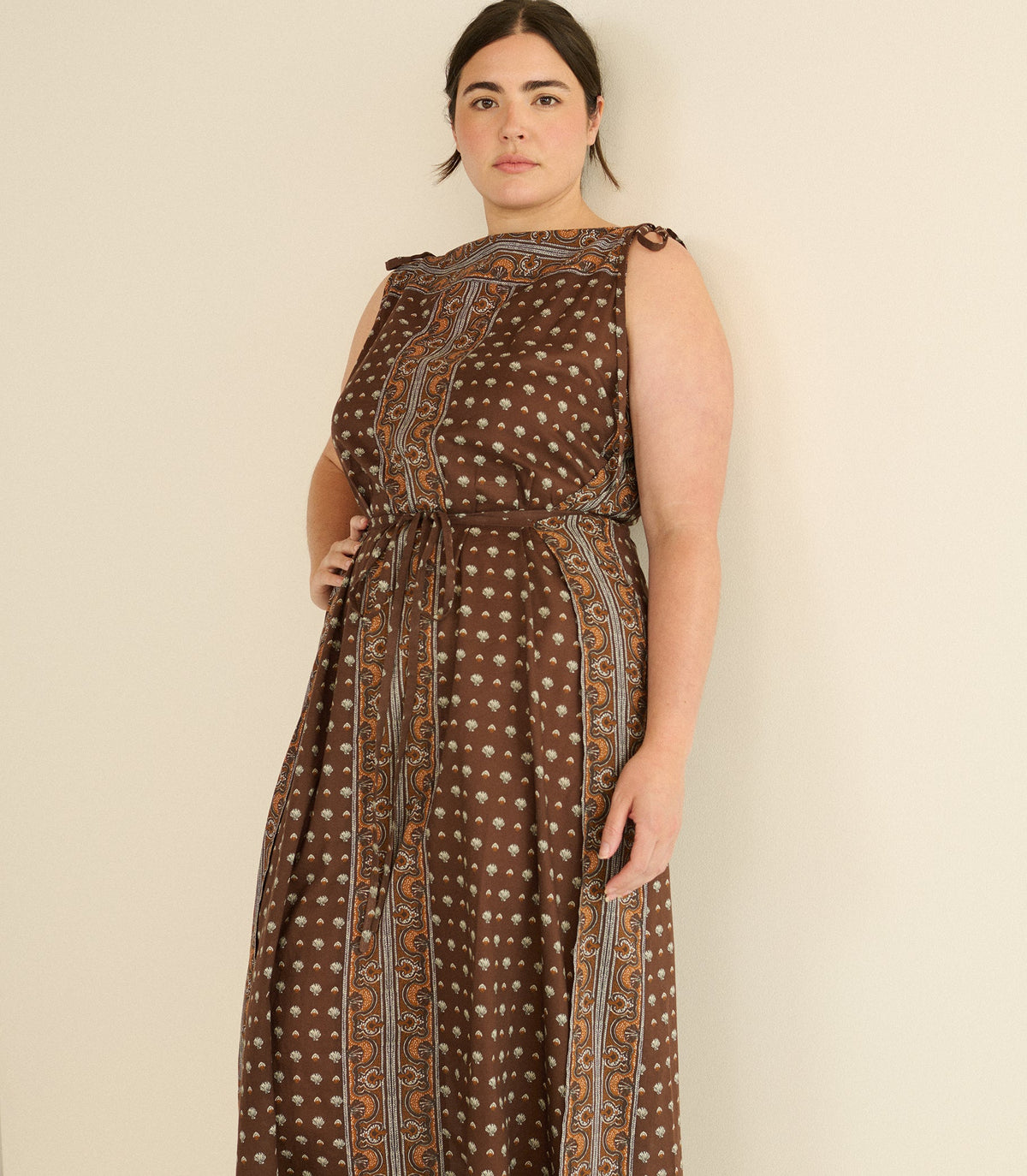 Amarante Dress in Terre Foulard de la Mer - view 6