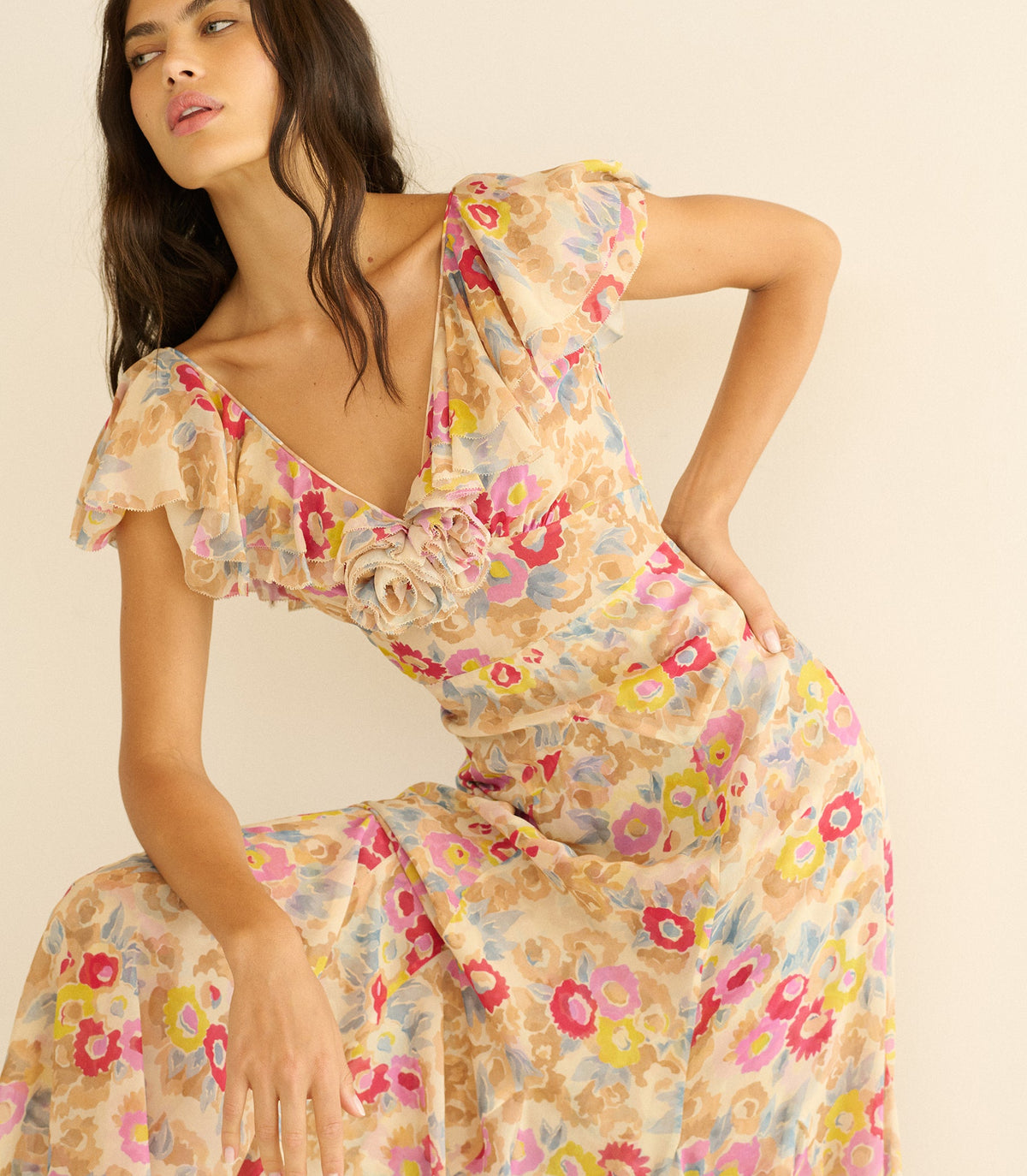 Amérelle Dress in Jardin de Camelias - view 2