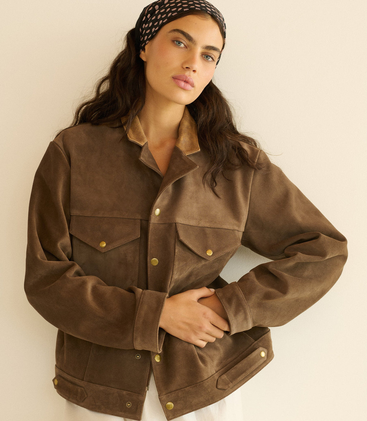 Carson Suede Jacket in Sable - view 7