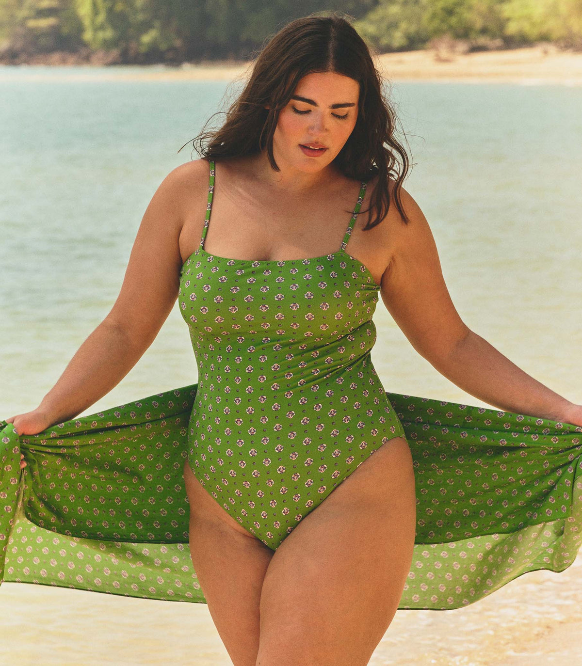 Cascais Sarong in Vert Cadiz Foulard - view 5