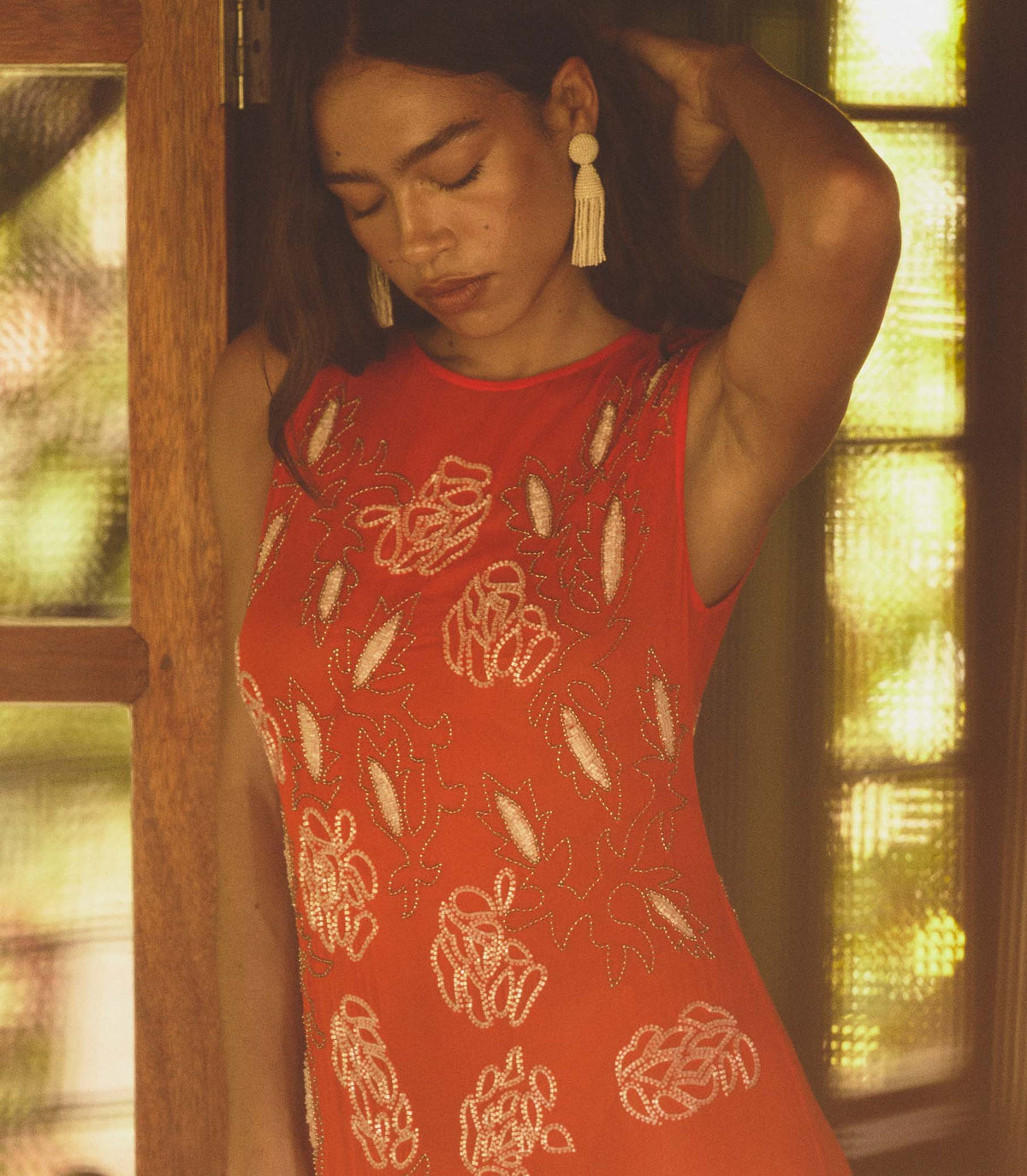 Chandra Dress in Orange Citrine - view 4