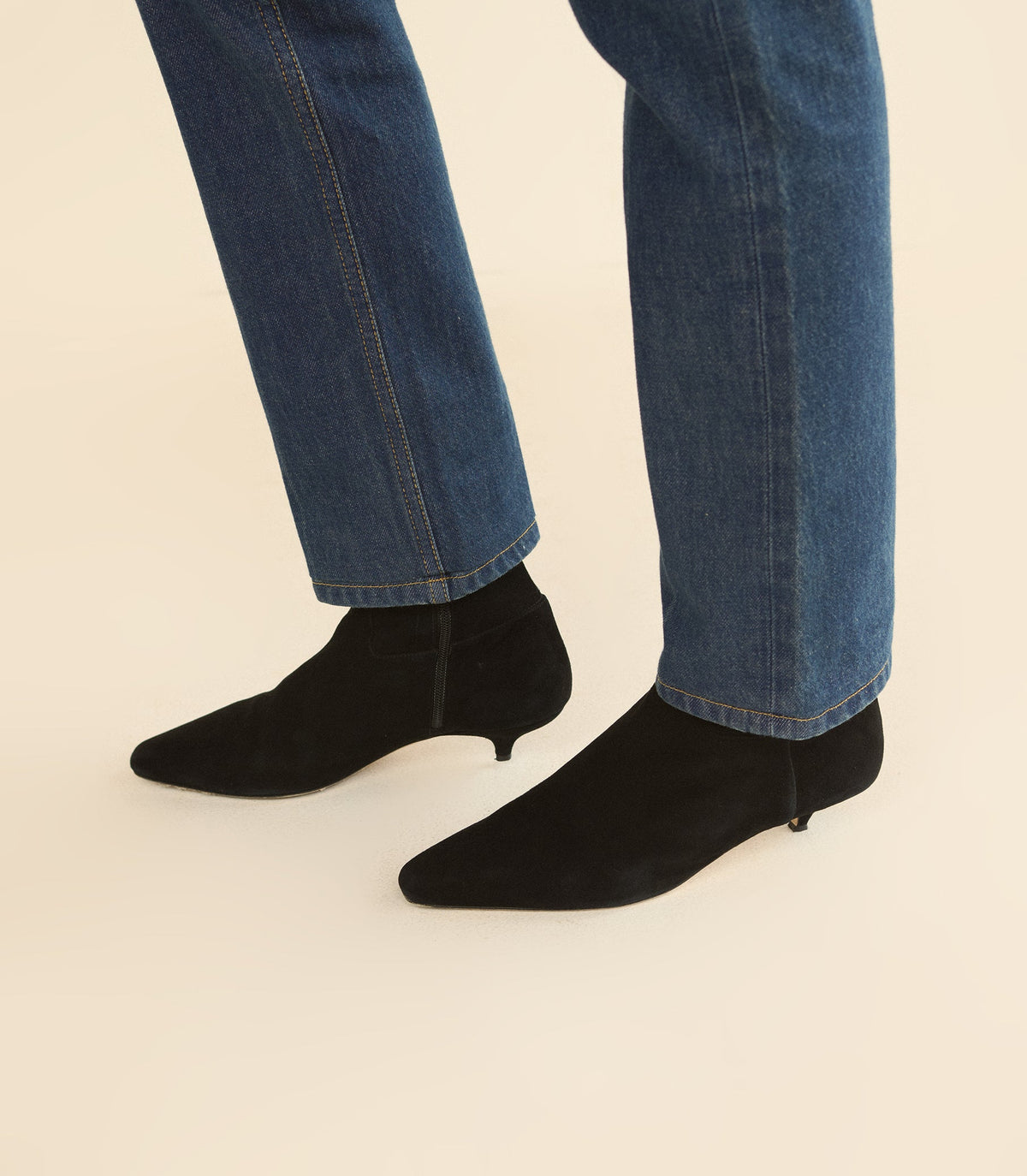 Devi Boot in Black Stretch Suede - view 2