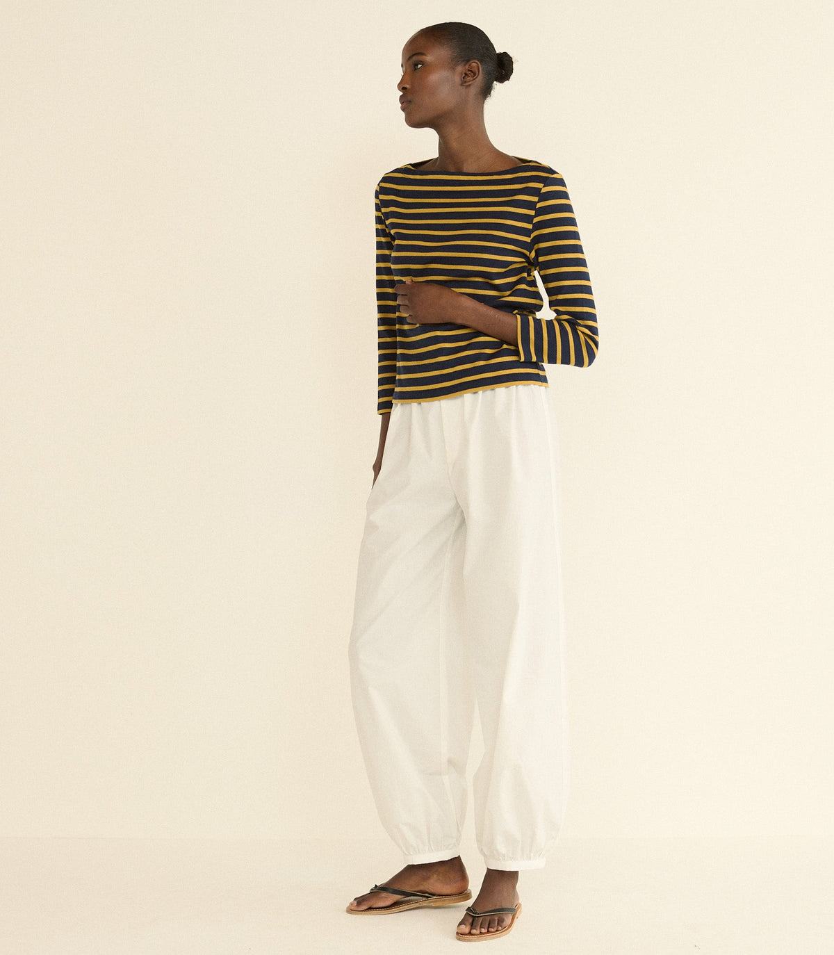 Donnie Tee in Navy Breton Stripe - view 2
