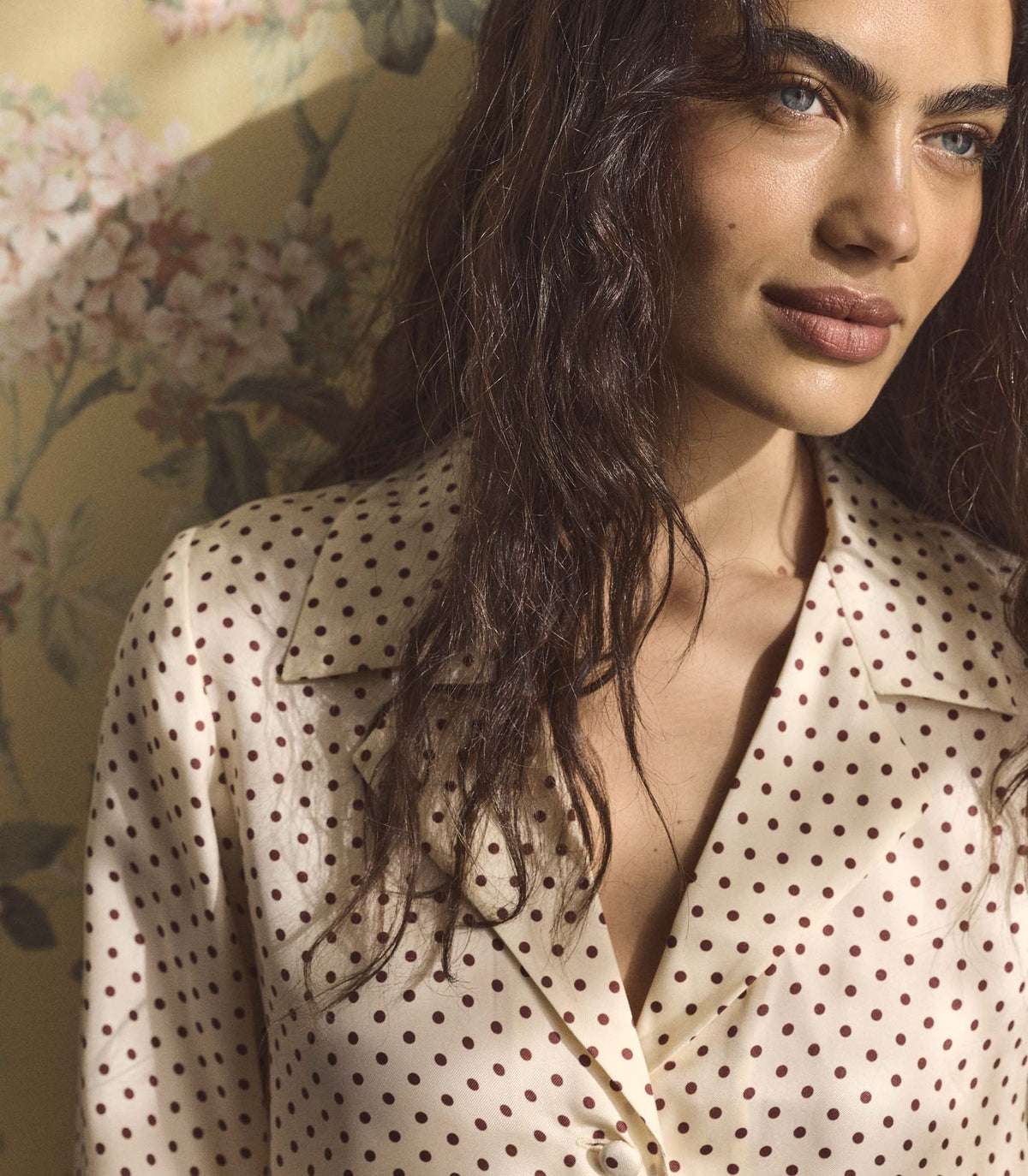 Elene Top in Crème Portia Dot - view 2