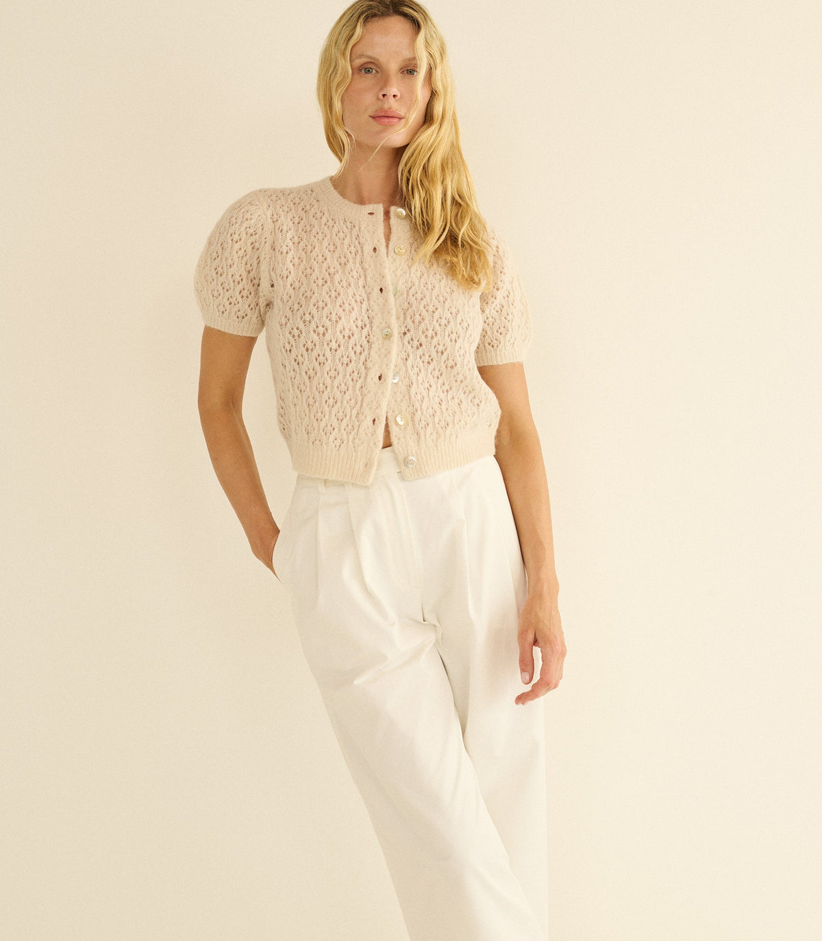 Evelyn Cardigan in Heather Dogwood - view 2