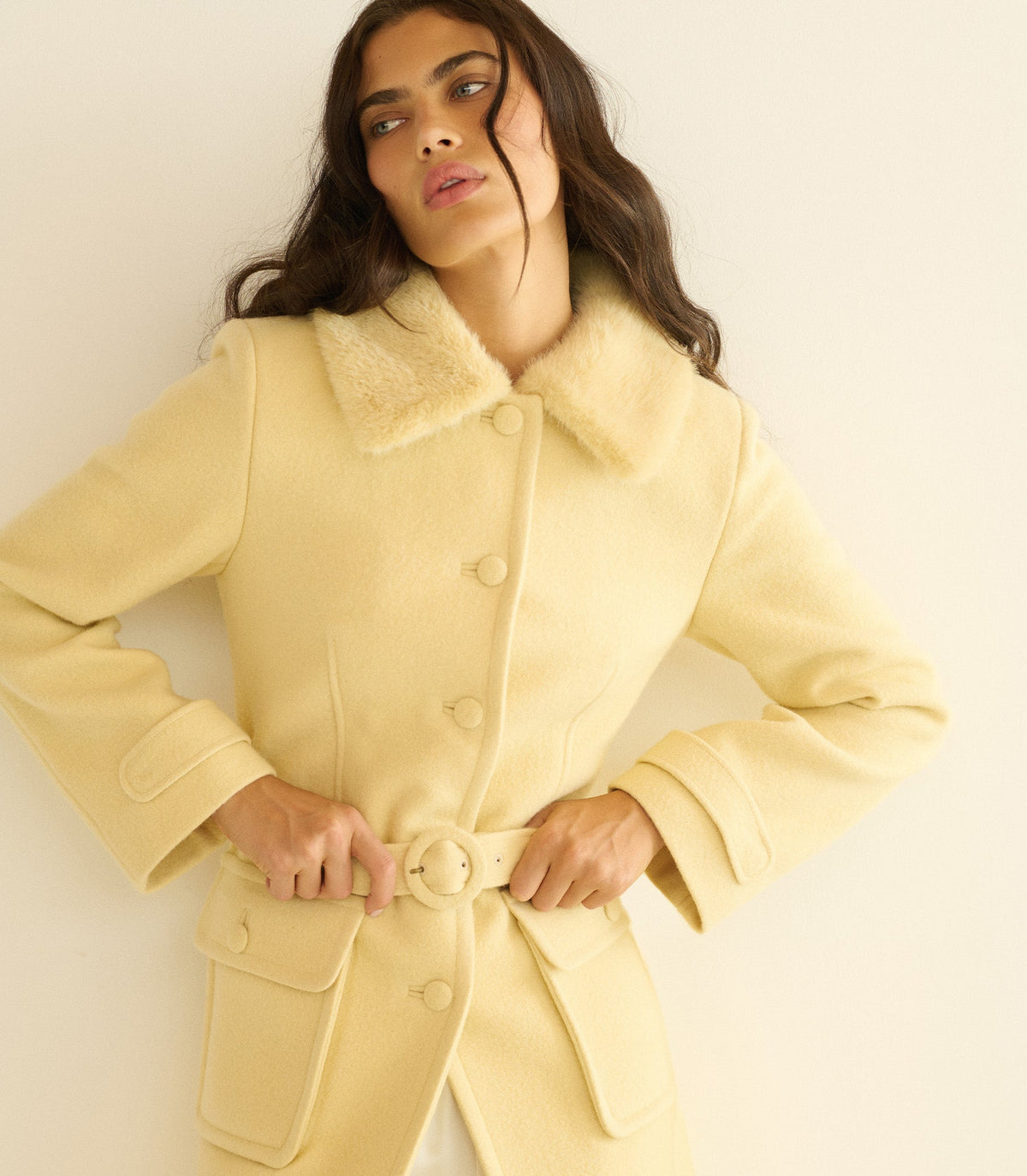 Greenwich Coat in Citrone - view 3