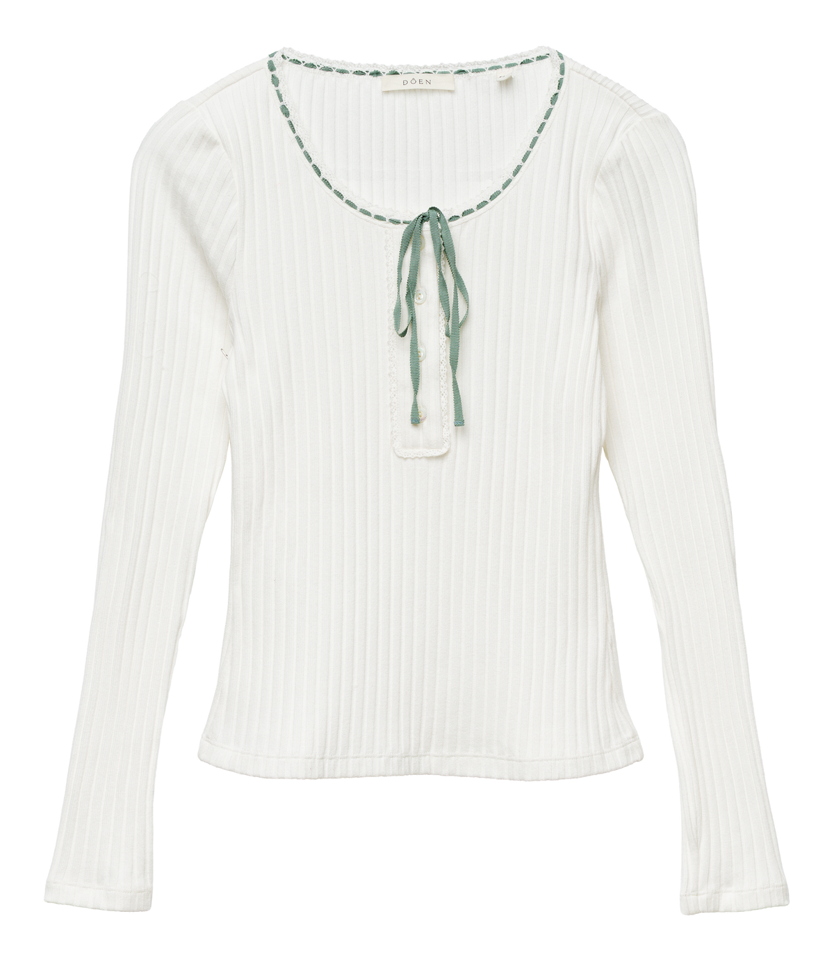 Lidie Tee in Salt with Cloud Blue Ribbon - view 7