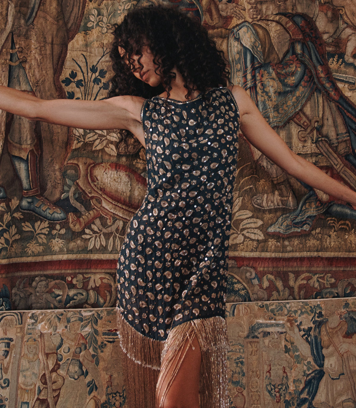 Luminaire Dress in Cours la Reine Paisley - view 3