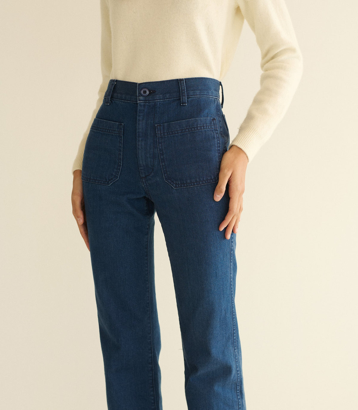 Maritime Mid Rise Jean in Sirenes Wash - view 4