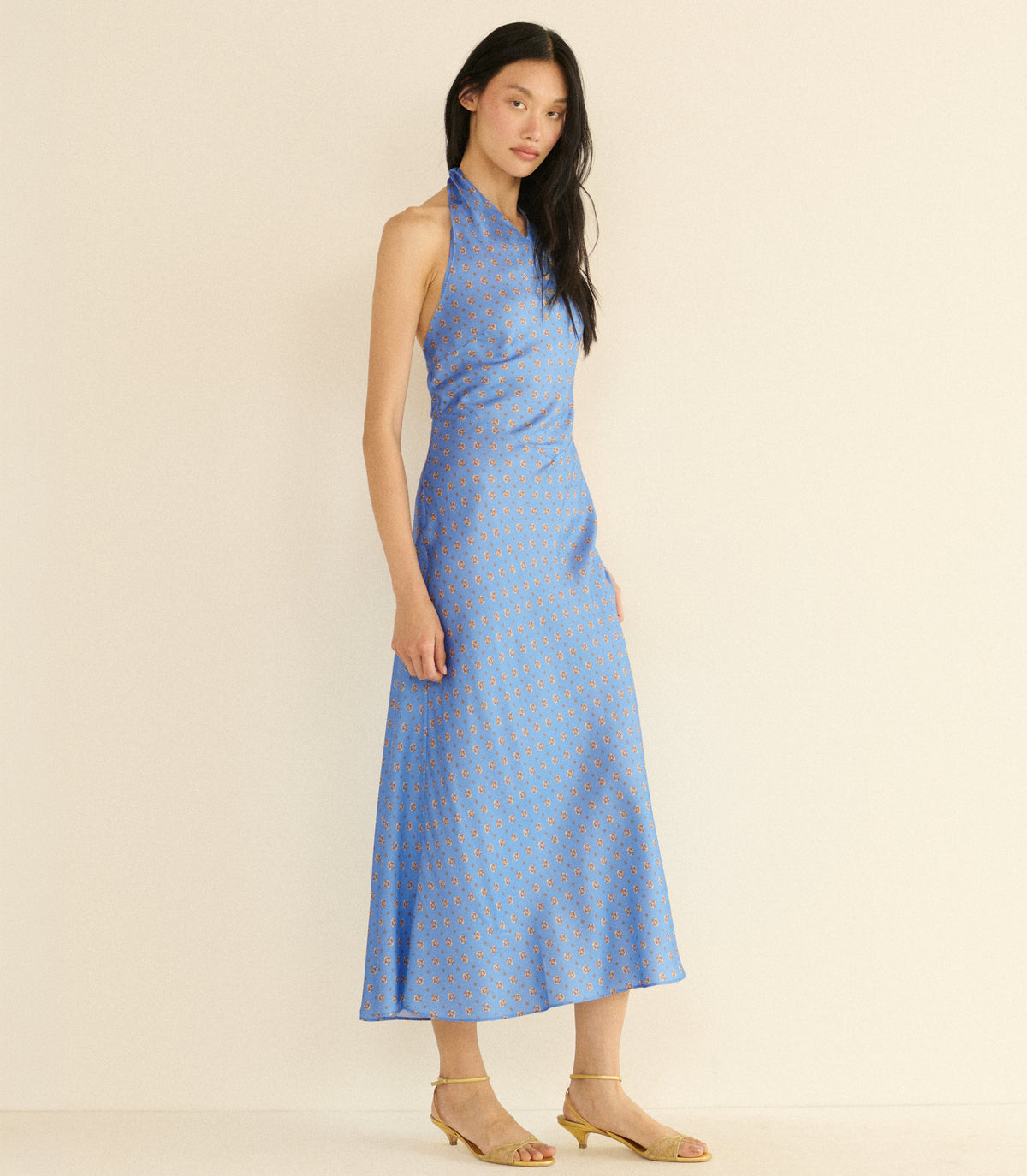 Noemie Dress in Periwinkle Cadiz Foulard - view 2