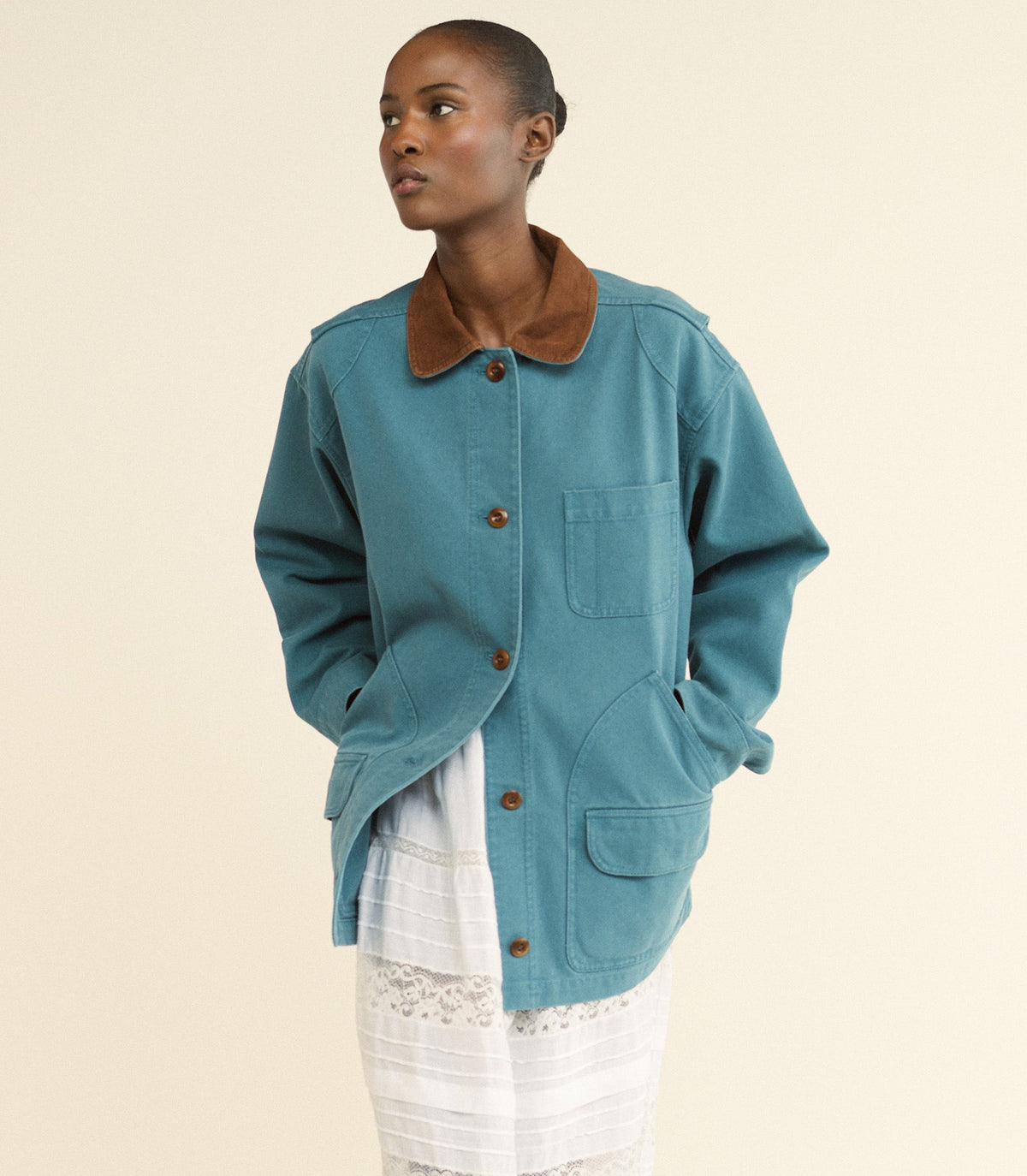 Pascual Jacket in Caspian Blue - view 3