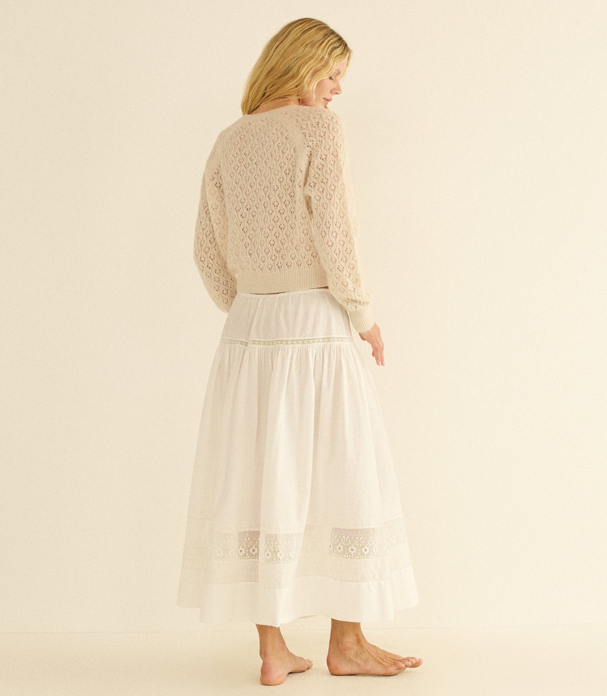Petra Pointelle Cardigan in Heather Dogwood - view 4