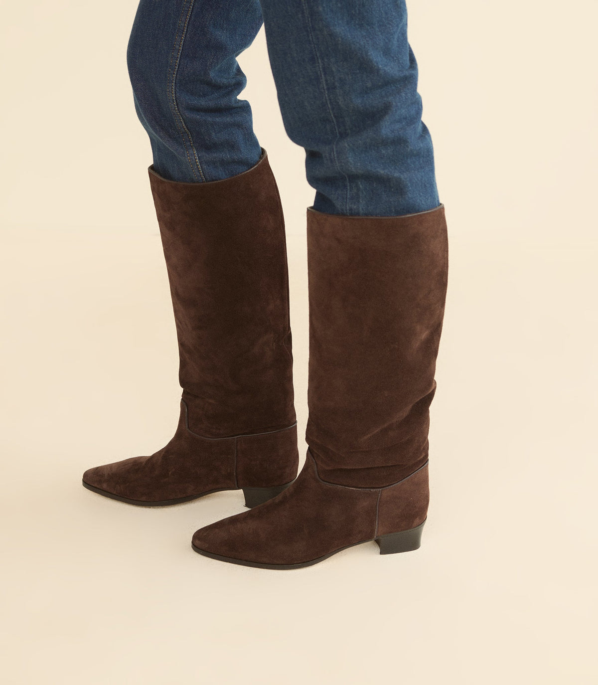 Riviera Boot in Equestrian Brown Suede - view 1