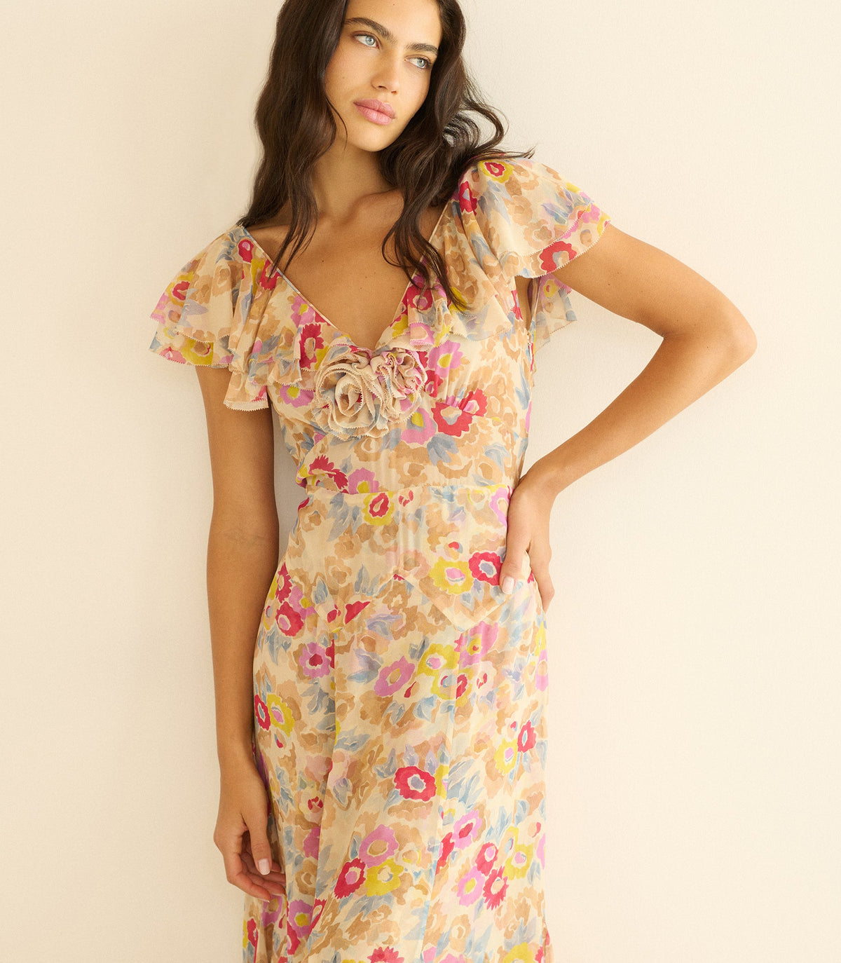 Amérelle Dress in Jardin de Camelias - view 3