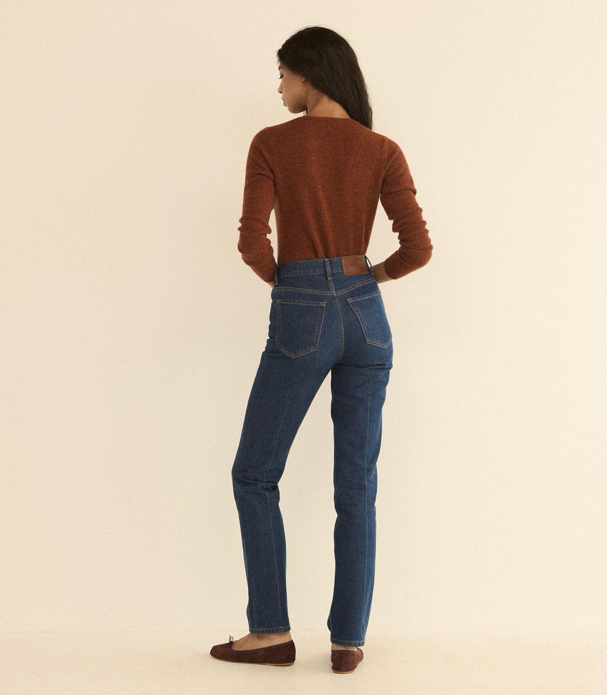 Heath Cashmere Henley in Ember - view 3