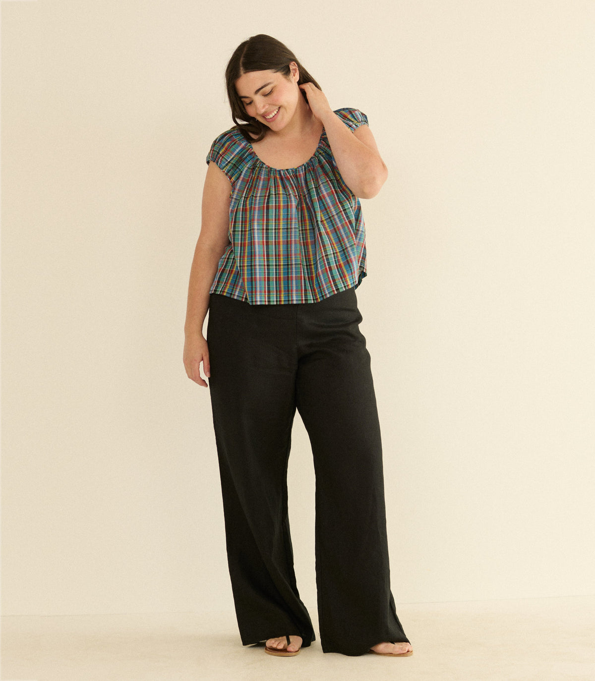 Jessa Top in Alderbrook Plaid - view 8
