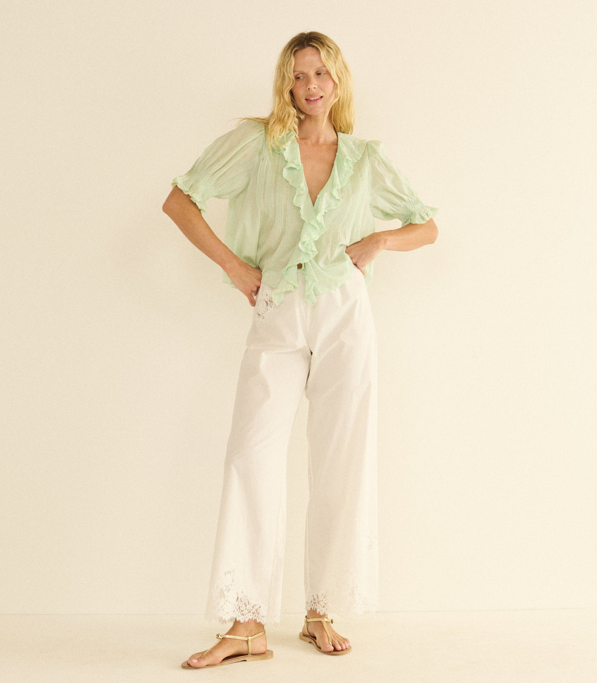 Lavona Pant in Salt - view 8