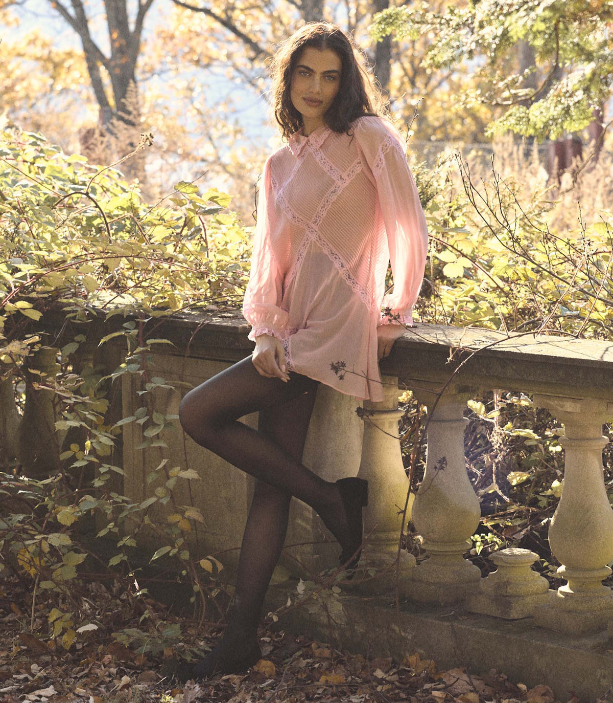 Louisette Dress in Pink Hydrangea - view 3