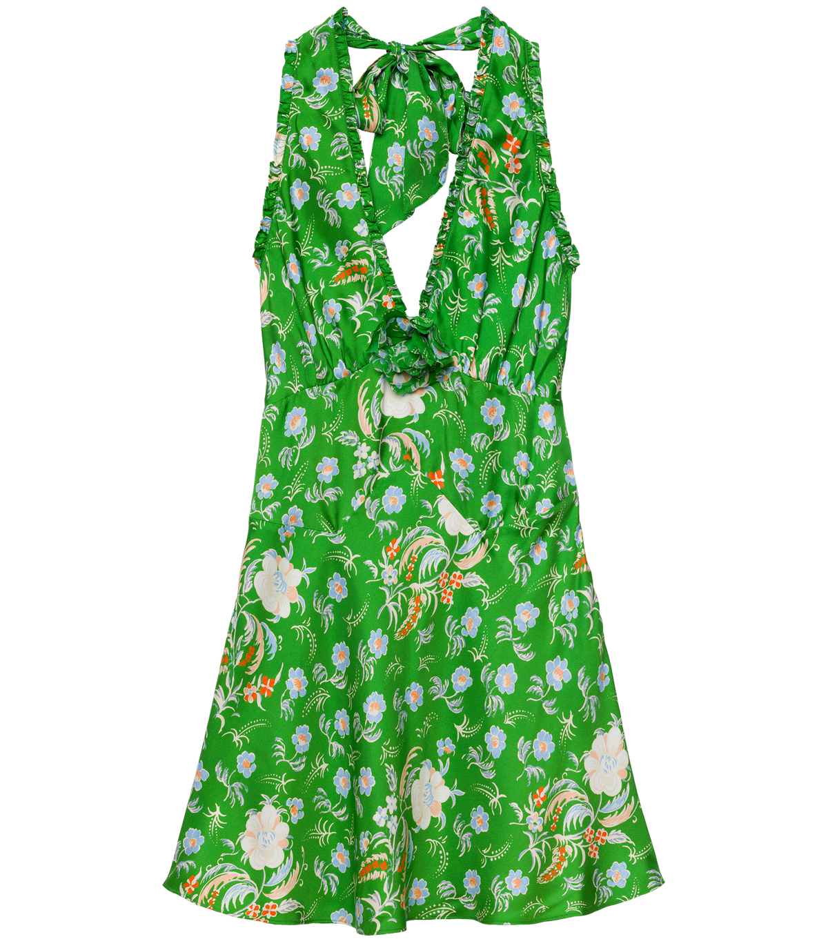 Mazarin Mini Dress in Emerald Hollyhock Hills - view 5