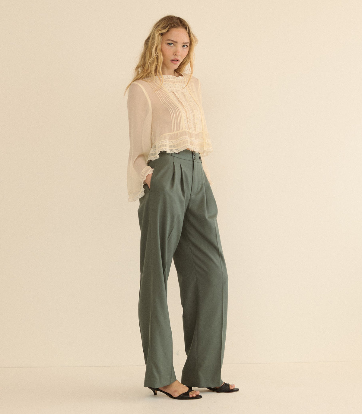 Olivia Pant in Clary Sage - view 2