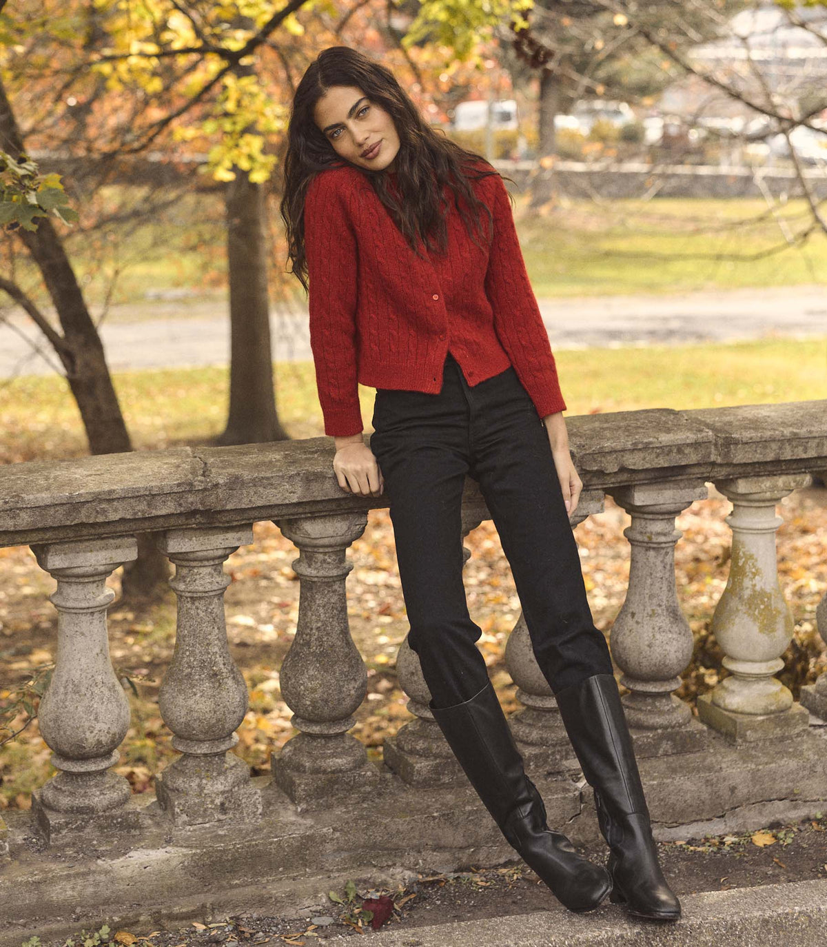 Penrose Cardigan in Cerise - view 3