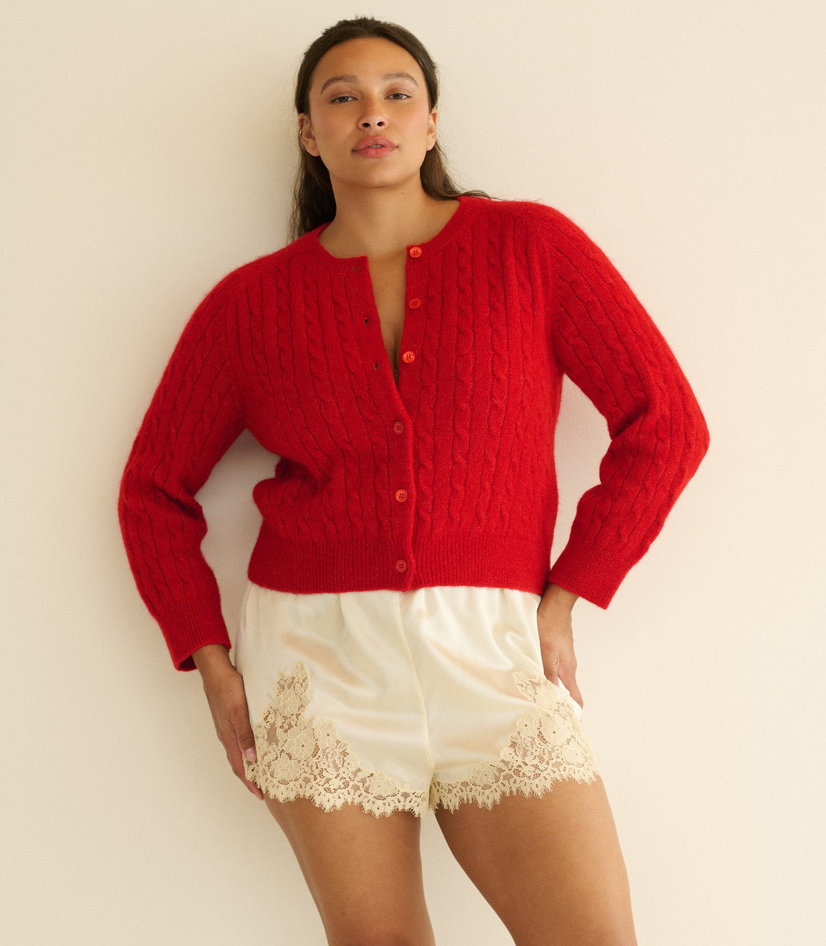 Penrose Cardigan in Cerise - view 6