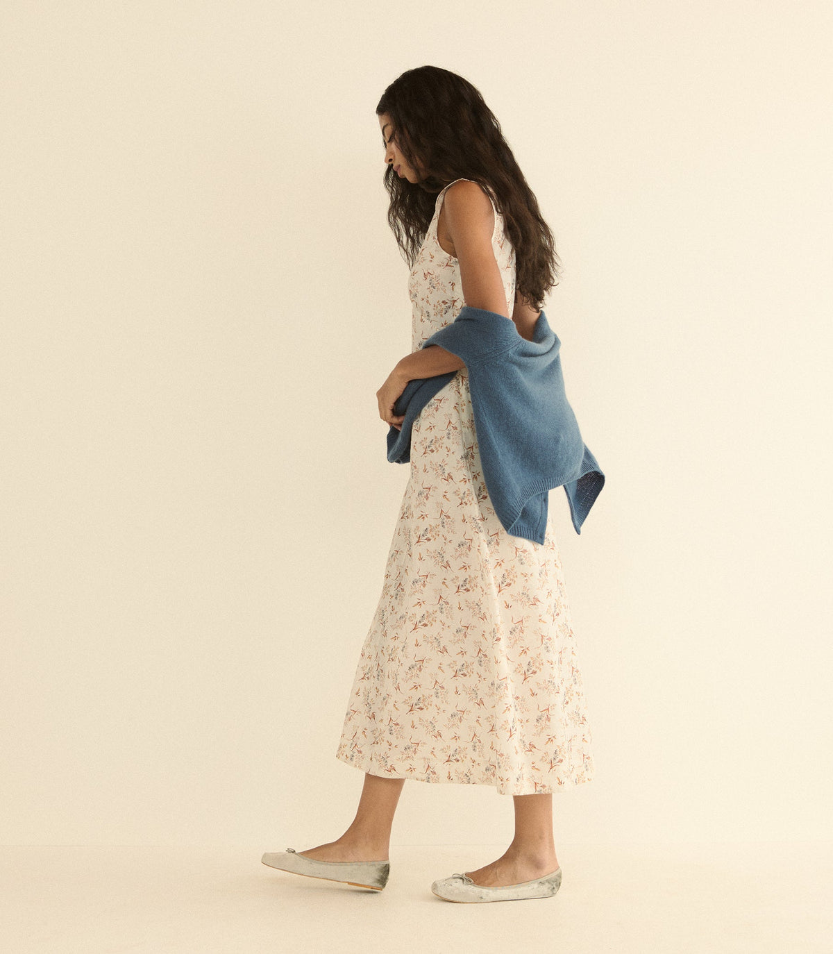 Riona Dress in Crème Windswept Meadow - view 6