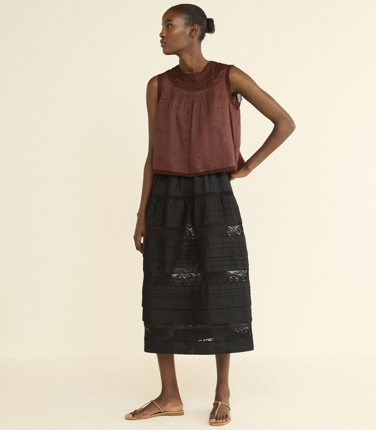 Sidra Skirt in Black - view 5