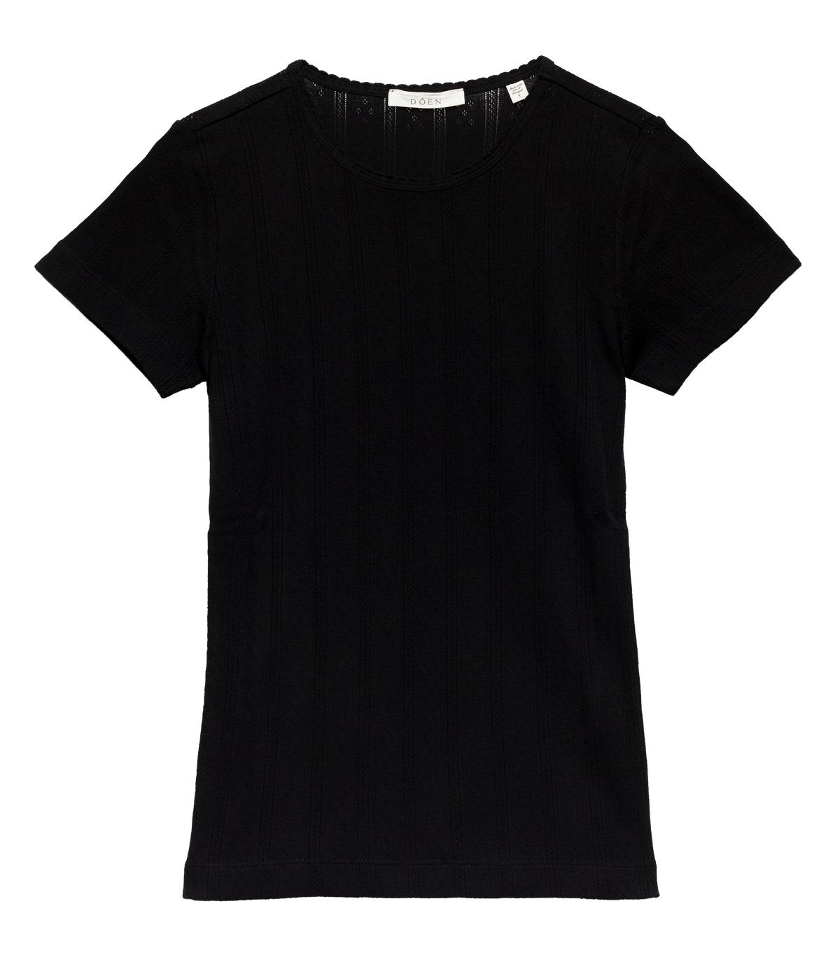 Vivi Tee in Black Quelle Jolie Pointelle - view 5